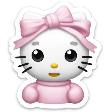 Hello kitty light pink Christmas  sticker