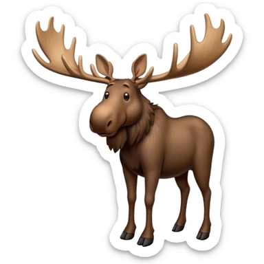 Moose on a road sticker