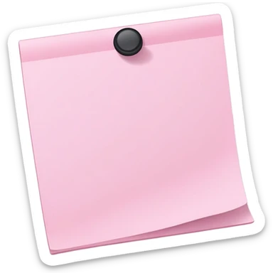 Light pink reminder sticker