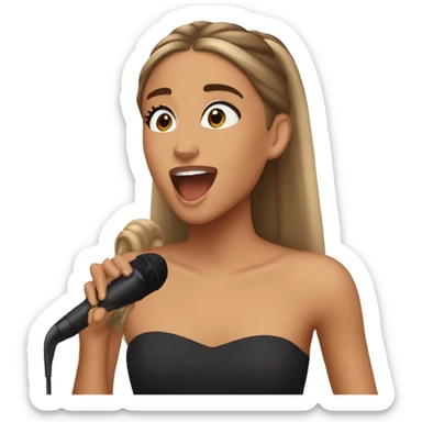 Ariana Grande singing sticker