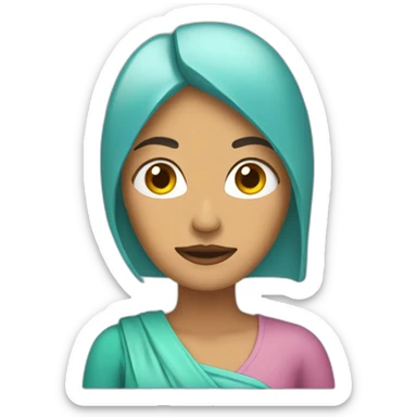 mujer con sobrepeso sticker