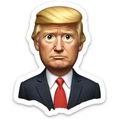 Donald trump photorealistic  sticker