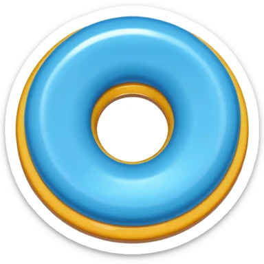 blue ringed-shaped candy with a hole in the middle sticker