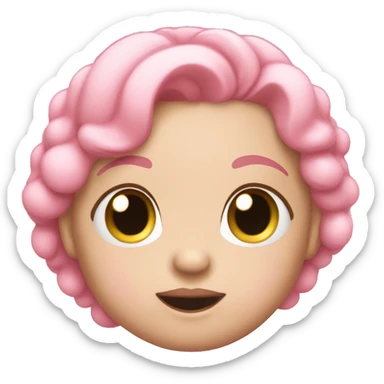 baby pink bubbles sticker