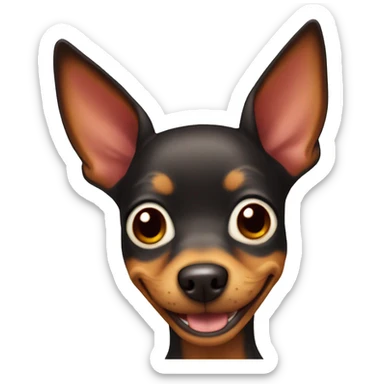 toy terrier red smiles sticker