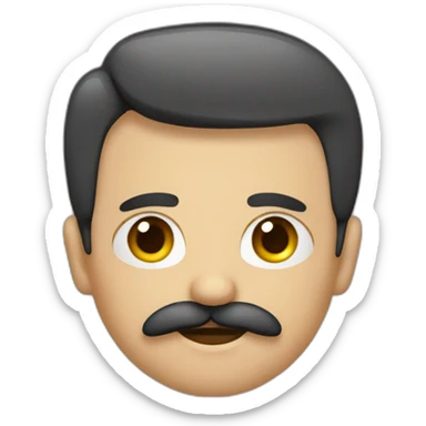 señor con bigote pelo corto sticker