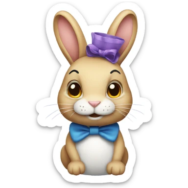 Alice in Wonderland bunny sticker