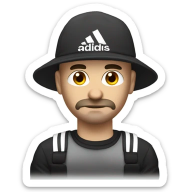 russian gangster with Adidas costume and russian hat extremly cliché sticker
