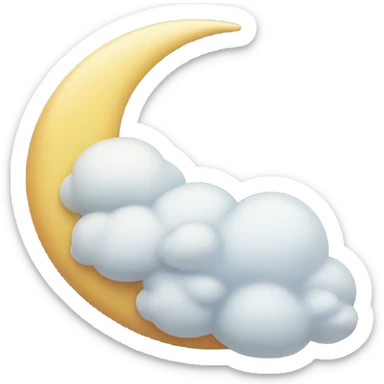 a sleeping moon sticker