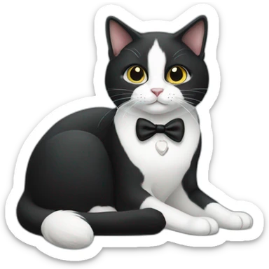 Black and white cat tuxedo sticker