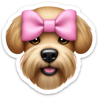 Ugg slippers with cute pink bows on a dog  sticker