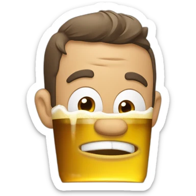 Buzo bebiendo cerveza  sticker