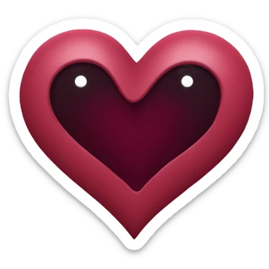Maroon Heart sticker