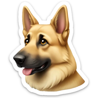 Blonde German Shepard sticker