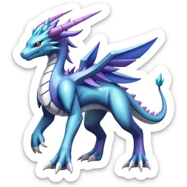 Cool Cute Edgy Shiny Godly Ethereal Digimon-Suicune-Dialga-Reptile full body sticker