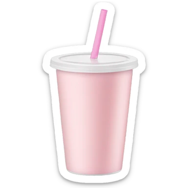 light pink drink in to-go cup sticker