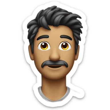 Man with beak and feathers sticker