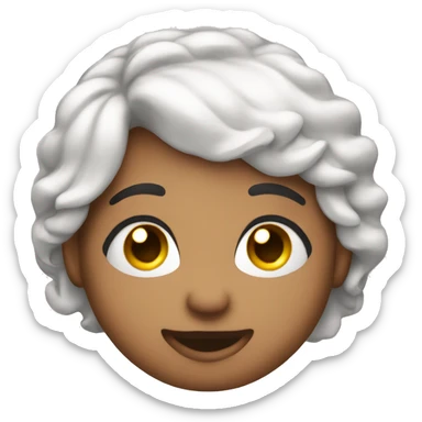 emoji with blush, heart eyes, lashes and cute smile sticker