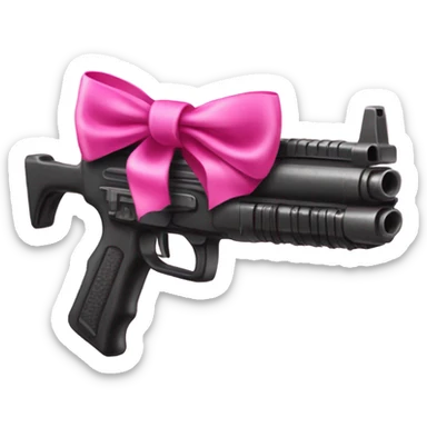 Smg with pink bow sticker