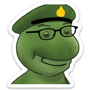 smiling portrait of a man sticker