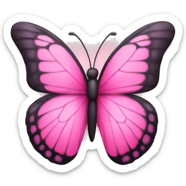 pink butterfly sticker