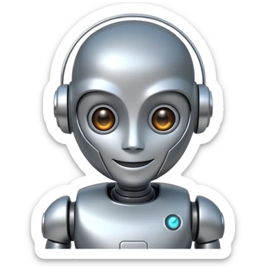 Cute Robot assistant sticker