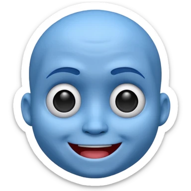 Jake E Boo 3d animated Head looking cool sticker