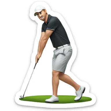 alex leichter playing golf  sticker