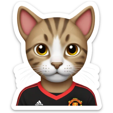 Cat with Manchester United shirt sticker