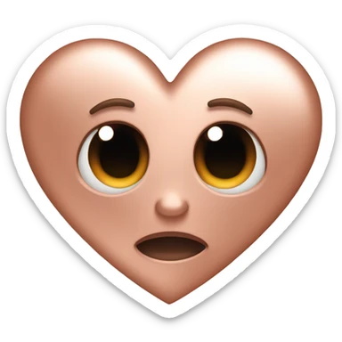 Rose gold heart sticker