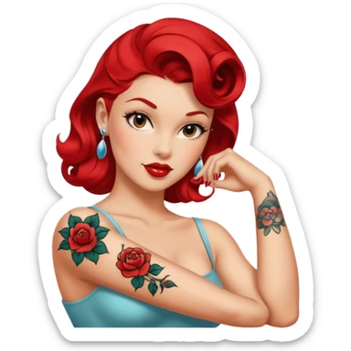 arm pin up tattoo all sticker