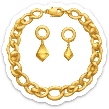 golden jewelry sticker