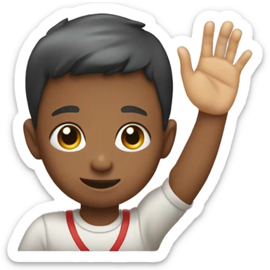 Hand patting kids head sticker