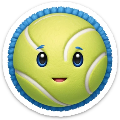 full blue tennis ball sticker