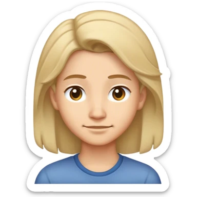 hair tuck with smirk sticker