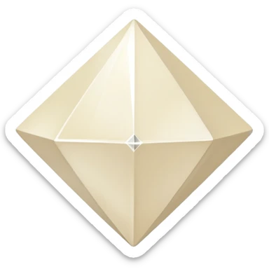 diamond shape carved from ivory. square tilted 45 degrees sticker