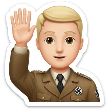 Hitler salute sticker