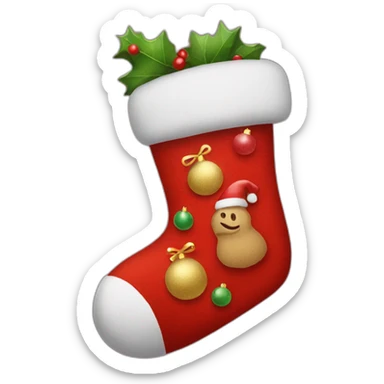 christmas sock sticker