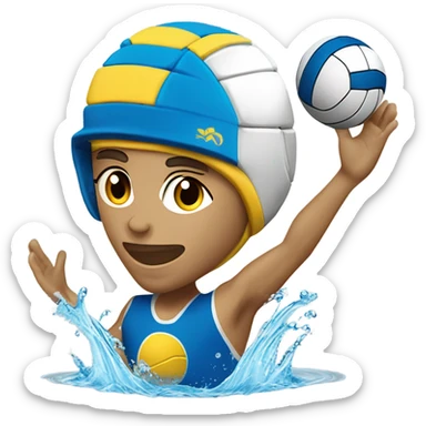 waterpolo player sticker