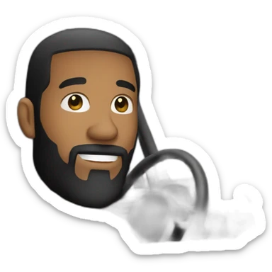 bold man with beard riding a jeep jk sticker