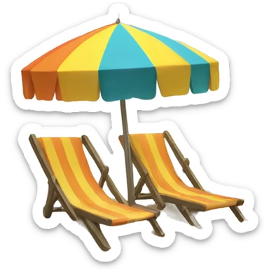 beach umbrella sticker