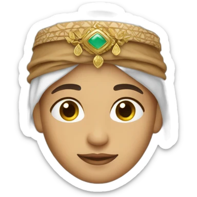 arabic wearing a traditional Arab headdress and headband sticker