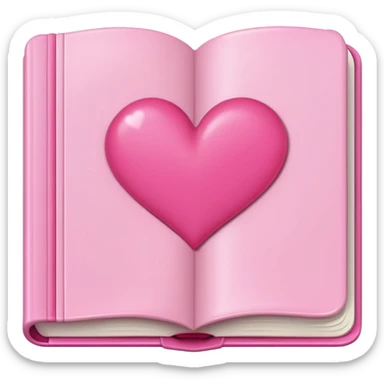 pink book with pink heart sticker