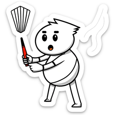 dart player throwing a dart sticker