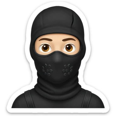man in balaclava sticker