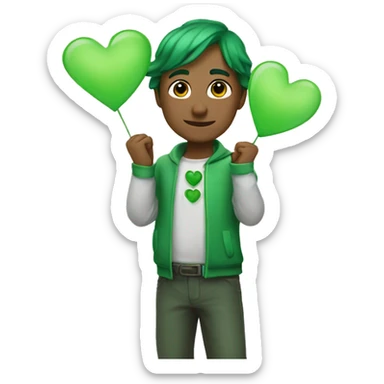 Cuore verde sticker