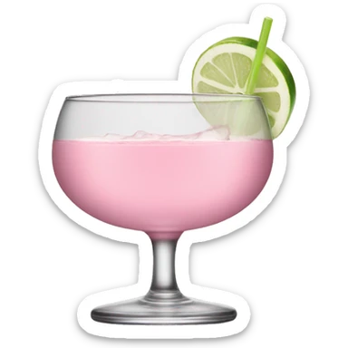 light pink cocktail coupe glass sticker