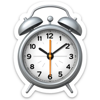 Alarm clock sticker