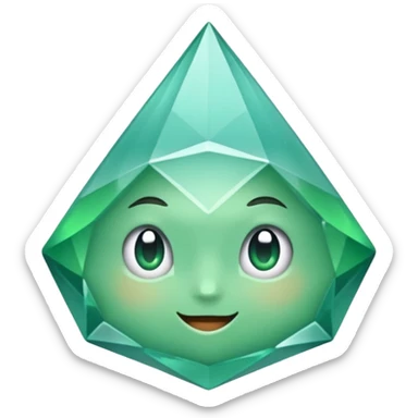Diamante verde água sticker