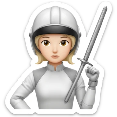 fencer woman sticker